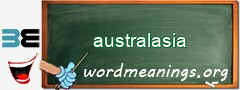 WordMeaning blackboard for australasia